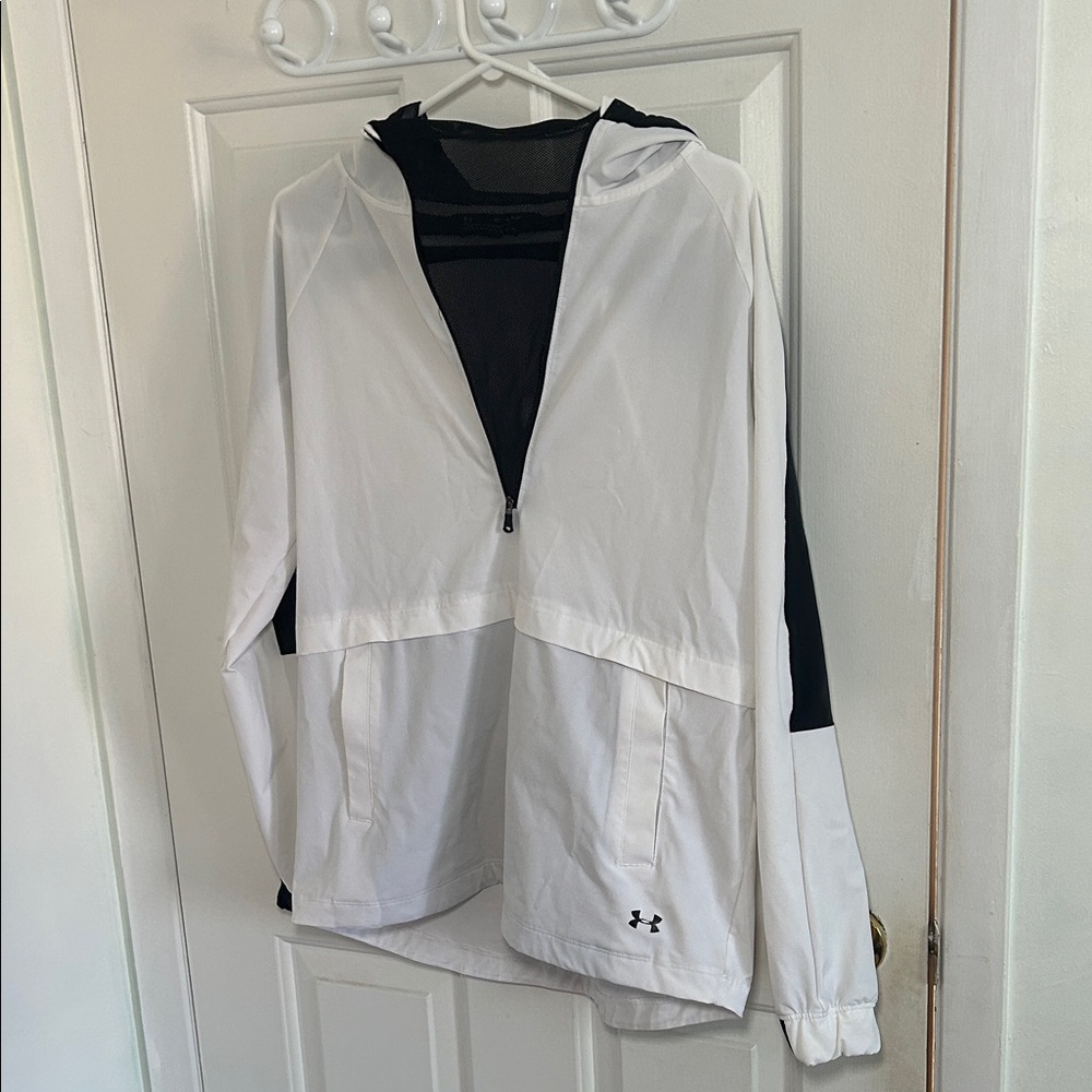 Heatgear Black and White Hooded Workout Jacket